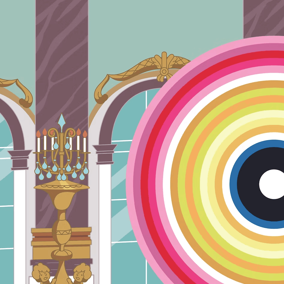 凡爾賽玫瑰的旋轉肖像