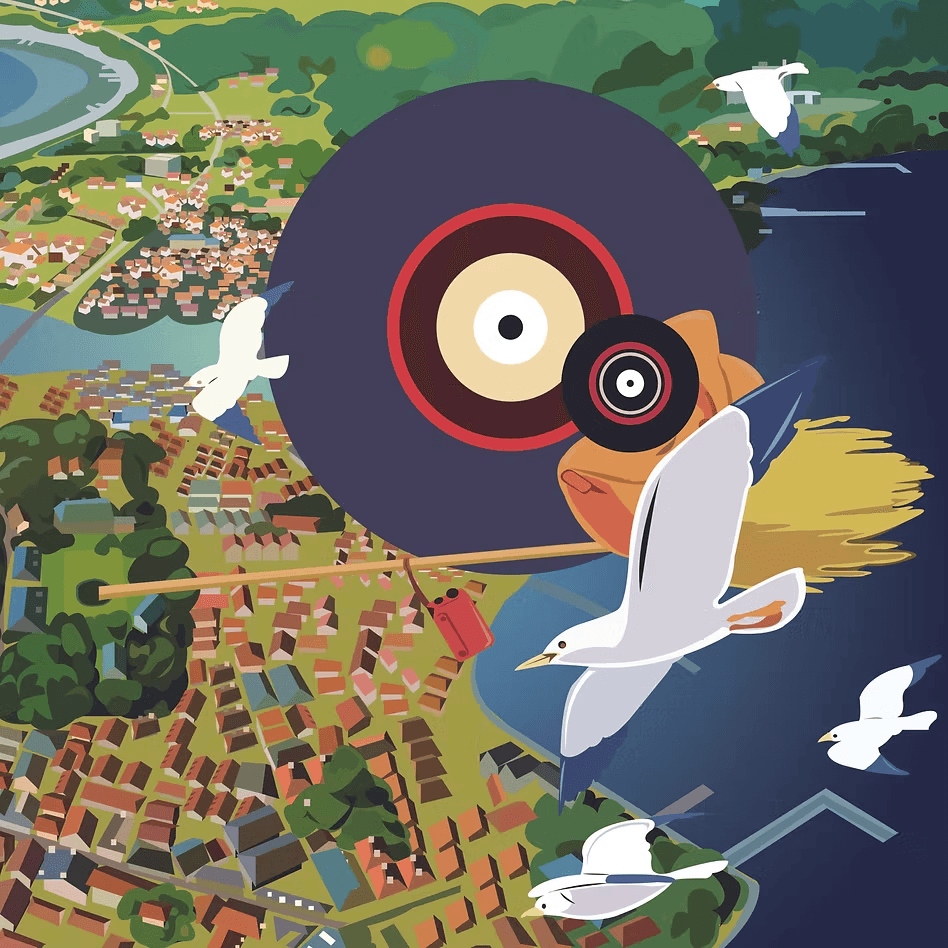 魔女宅急便的旋轉肖像