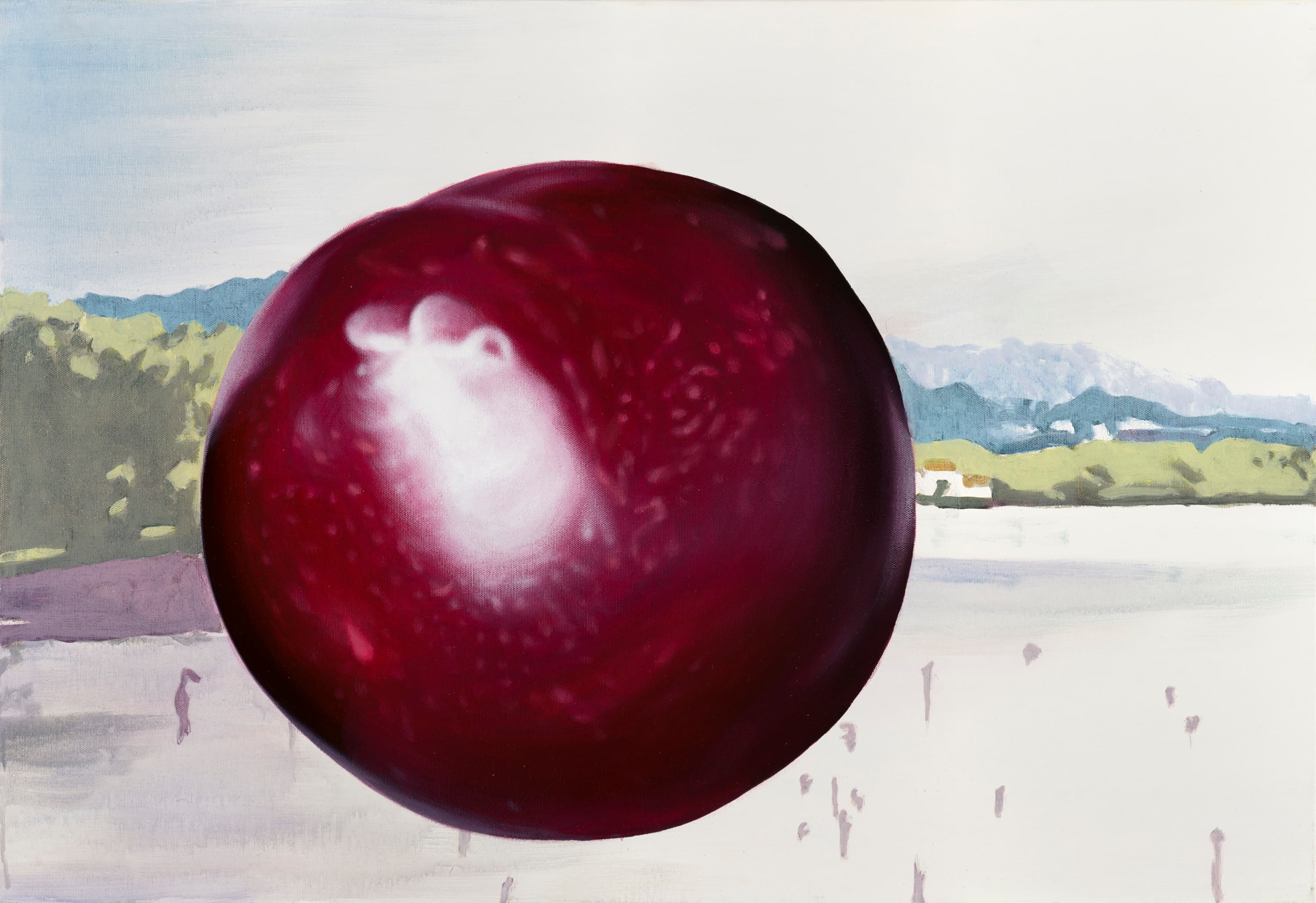 水筆暮色李 Acrylic on canvas 80x55cm 2014