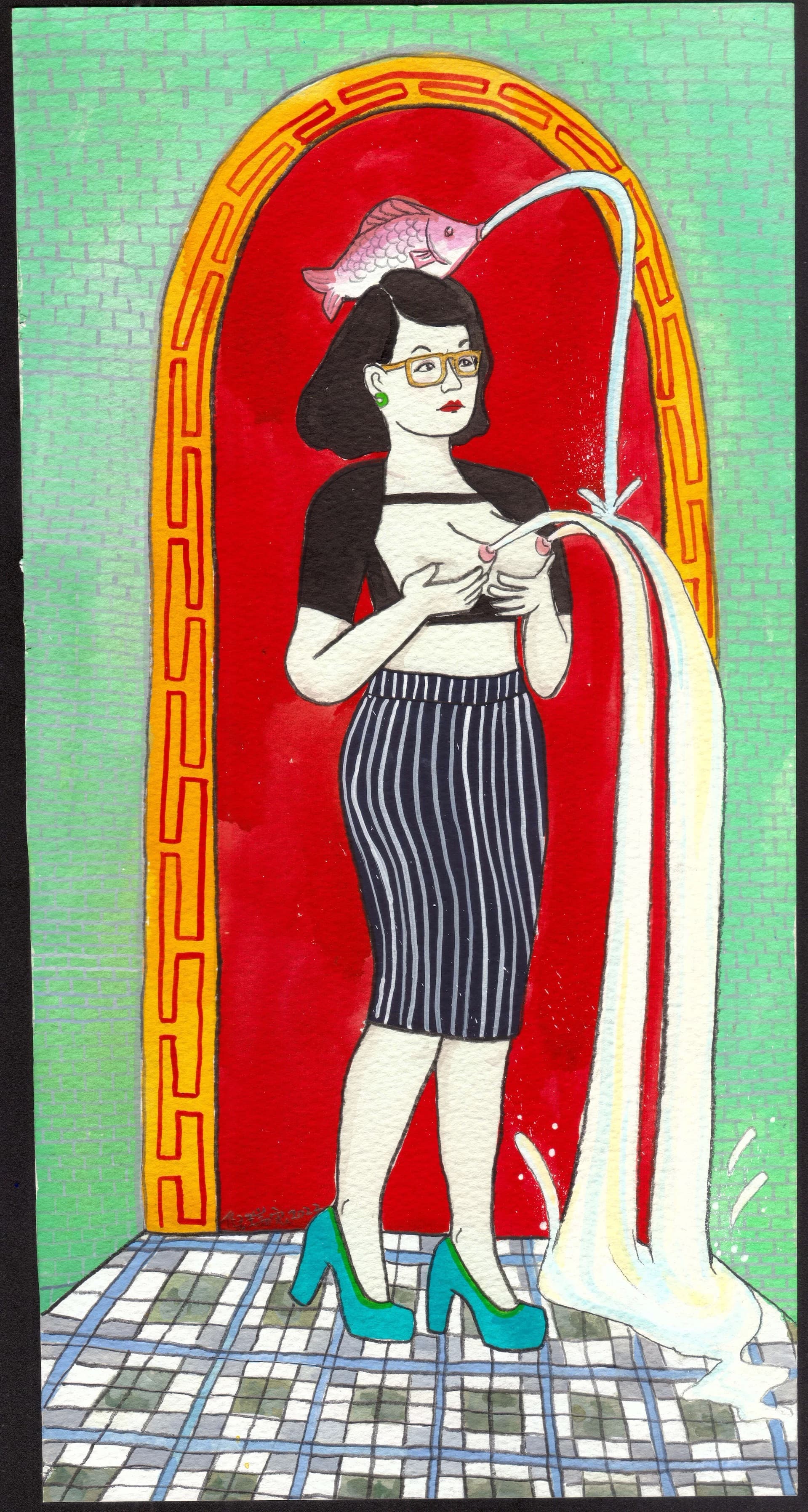 蜜豆奶工廠門神