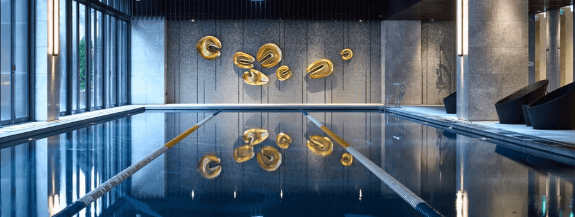 華固新天地泳池／壁面作品-荷