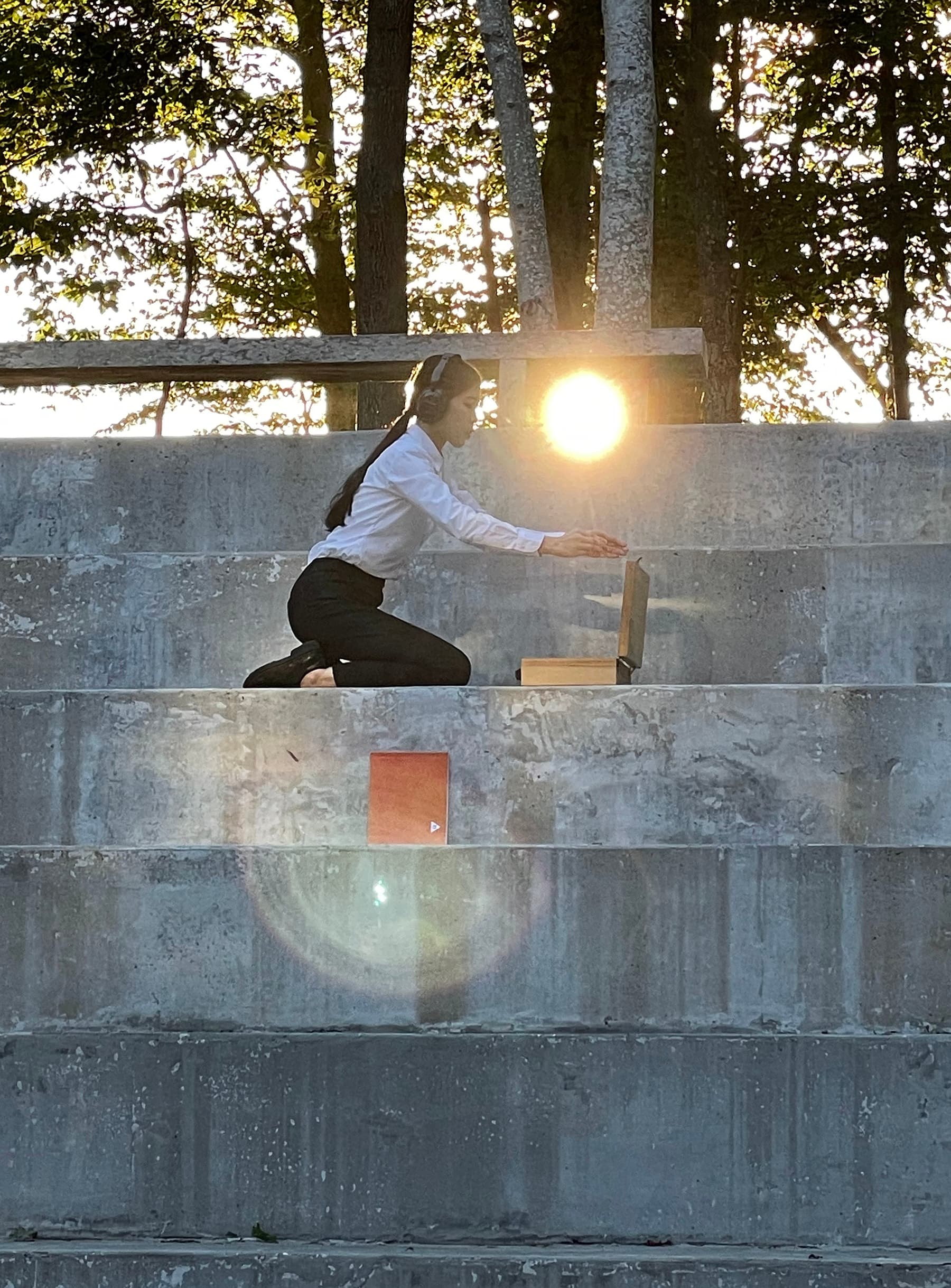 White Flag_from stairs to stage