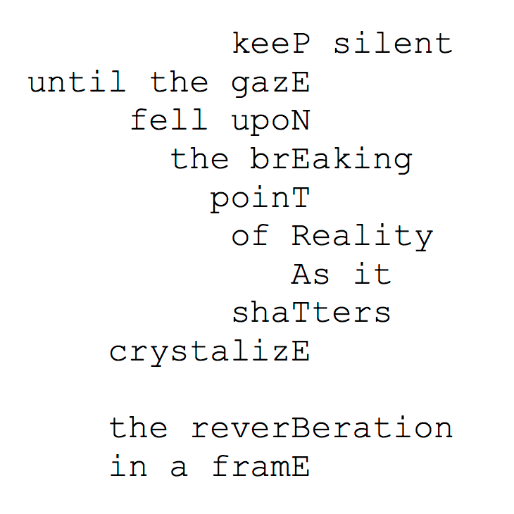 黑暗聆聽-英文說明具象詩