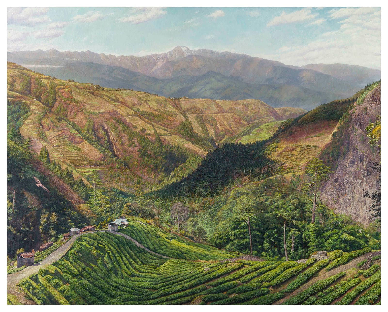 層巒疊翠眺雪山