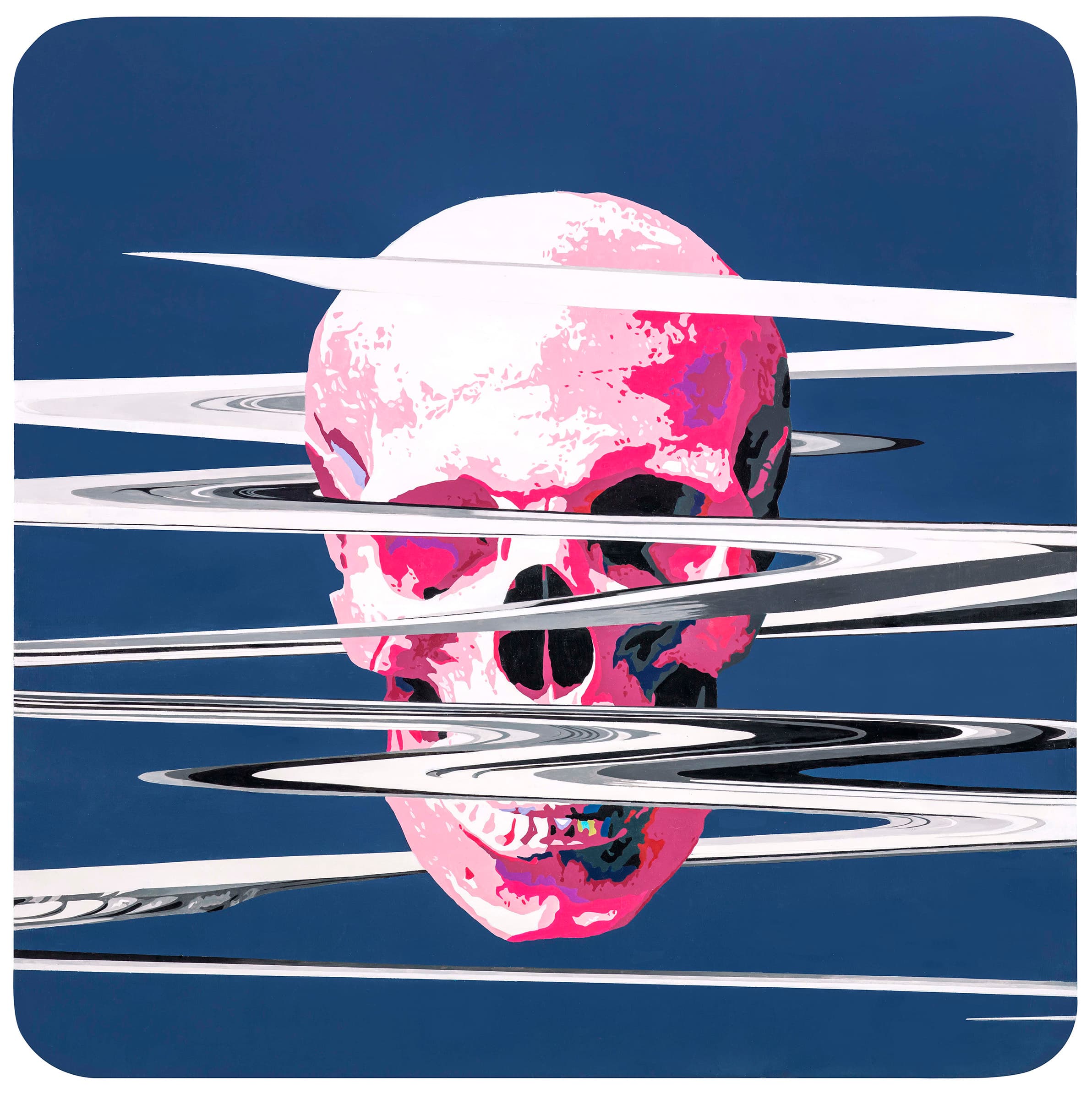 裂解的粉紅骷髏