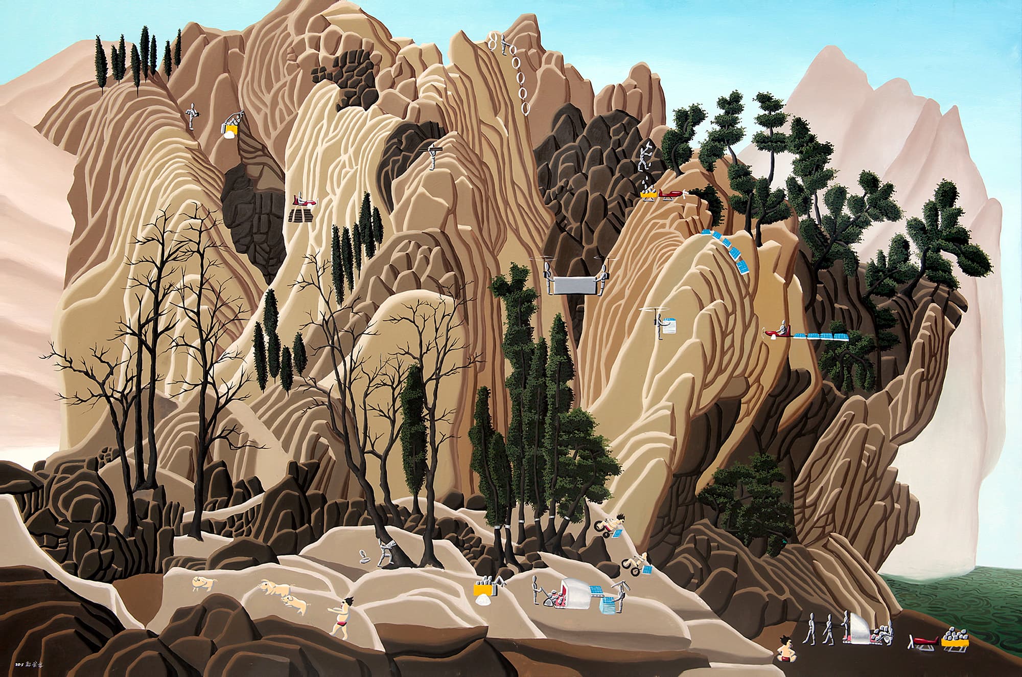 自動工業圖-2015-油彩畫布-130X192CM-1