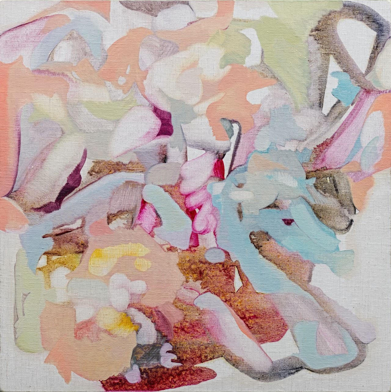 櫻花樹旁的溜滑梯