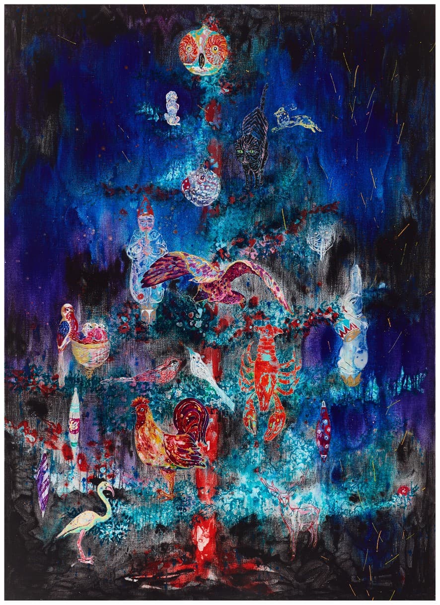 有黃色火光的樹