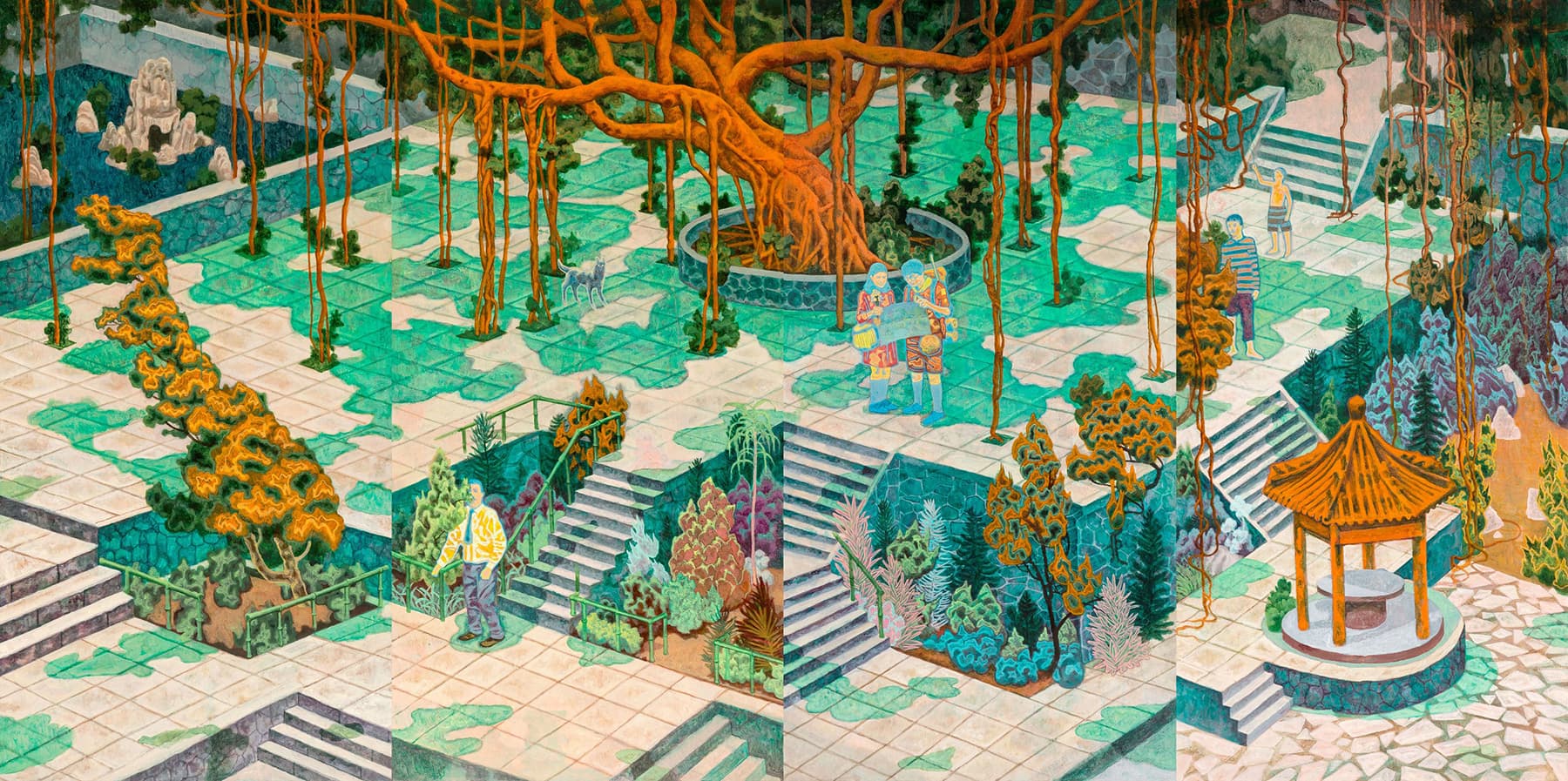 這裡沒有園區地圖上所標示的那條路線