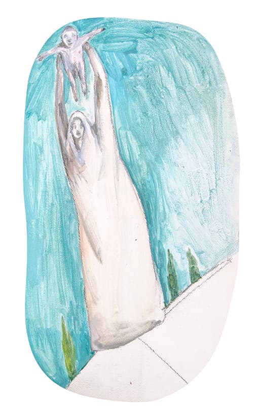 Statue Holding a Baby up High